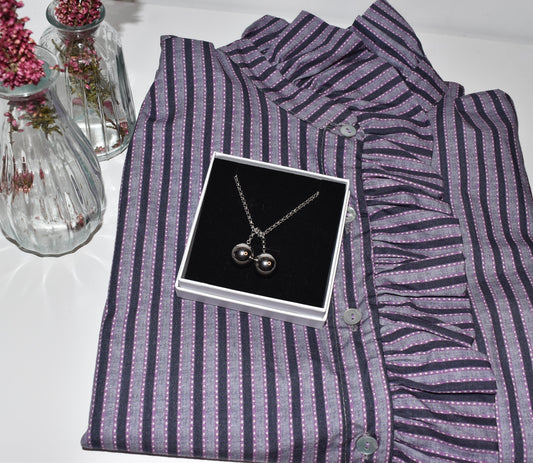 PACK BLUSA TELMA + COLGANTE CLAUDE PLATEADO