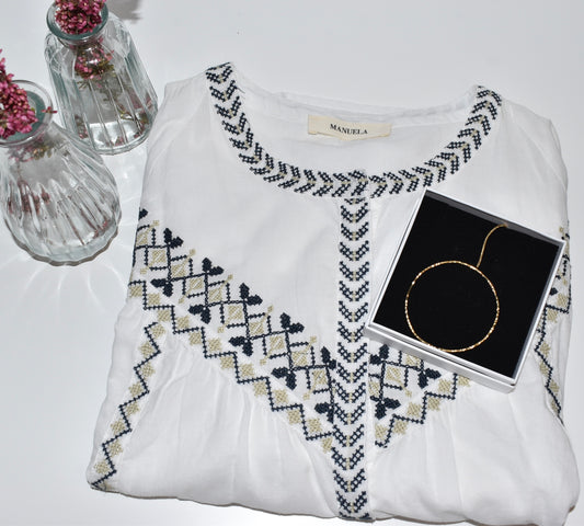 PACK BLUSA DANTE + COLGANTE ÉMERAUDE